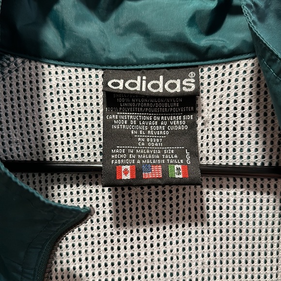 VINTAGE ADIDAS GREEN TRACK ZIP UP - Picture 3 of 7